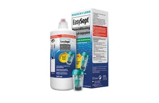 Flaske med Easysept kontaktlinsevæske
