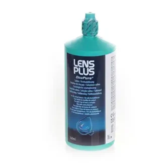 Flaske med Lens Plus kontaktlinsevæske