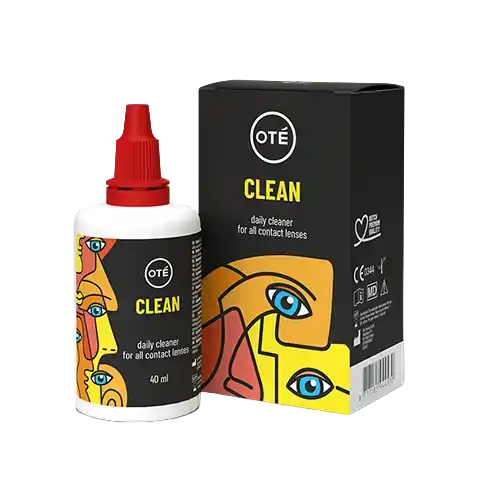Flaske med Oté Clean kontaktlinsevæske