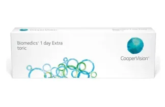 Æske med Biomedics 1day Extra Toric kontaktlinser