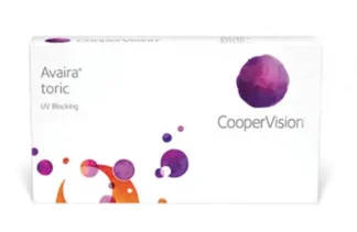 Æske med Avaira toriske kontaktlinser fra CooperVision