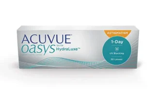 Æske med Acuvue Oasys kontaktlinser mod astigmatisme