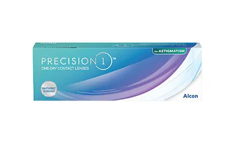 Æske med Precision 1 kontaktlinser