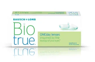 Æske med Bausch + Lomb Biotrue kontaktlinser