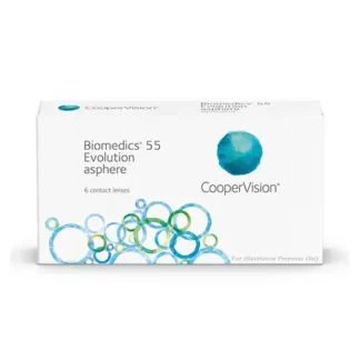 Æske med Cooper Vision Biomedics 55 Evolution kontaktlinser