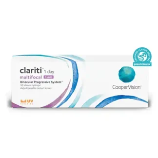 Æske med Clariti 1 Day multifokale kontaktlinser