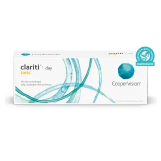 Æske med Clariti 1 Day Toric kontaktlinser