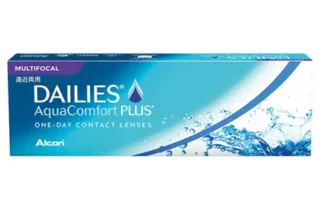 Æske med Aqua Comfort Plus multifokale kontaktlinser