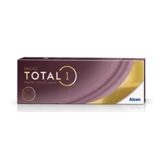 Æske med Dailies Total1 kontaktlinser