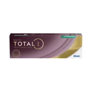Æske med Alcon Dailies Total 1 kontaktlinser mod astigmatisme