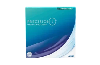 Æske med Dailies Precision 1 kontaktlinser mod astigmatisme