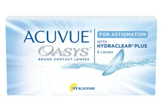 Æske med Acuvue Oasys kontaktlinser mod astigatisme