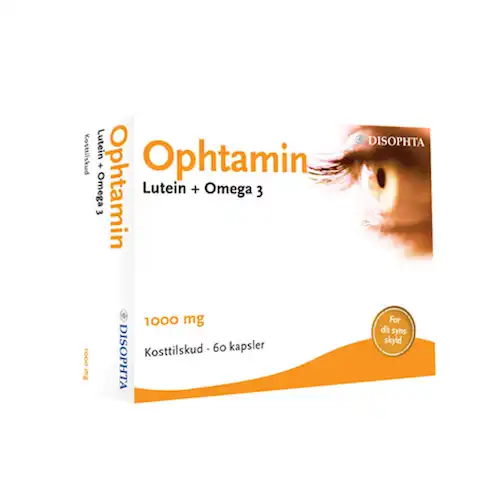 Æske med Ophtamin kosttilskud