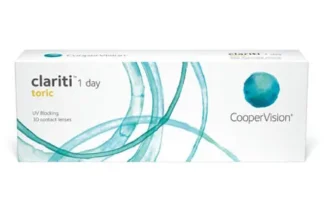 Æske med Clariti 1 Day Toric kontaktlinser